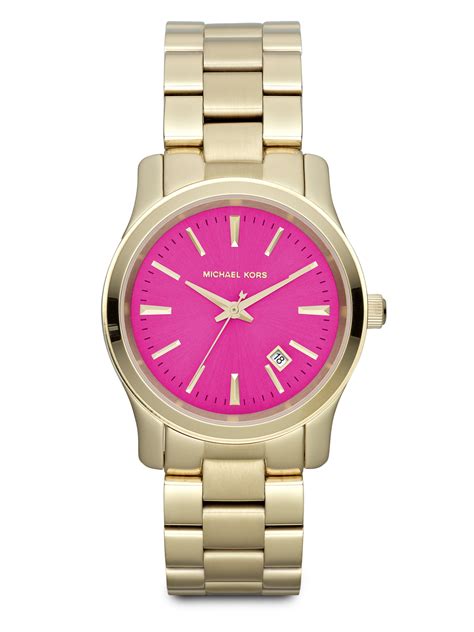 michael kors watch light pink face|hot pink Michael Kors Watch.